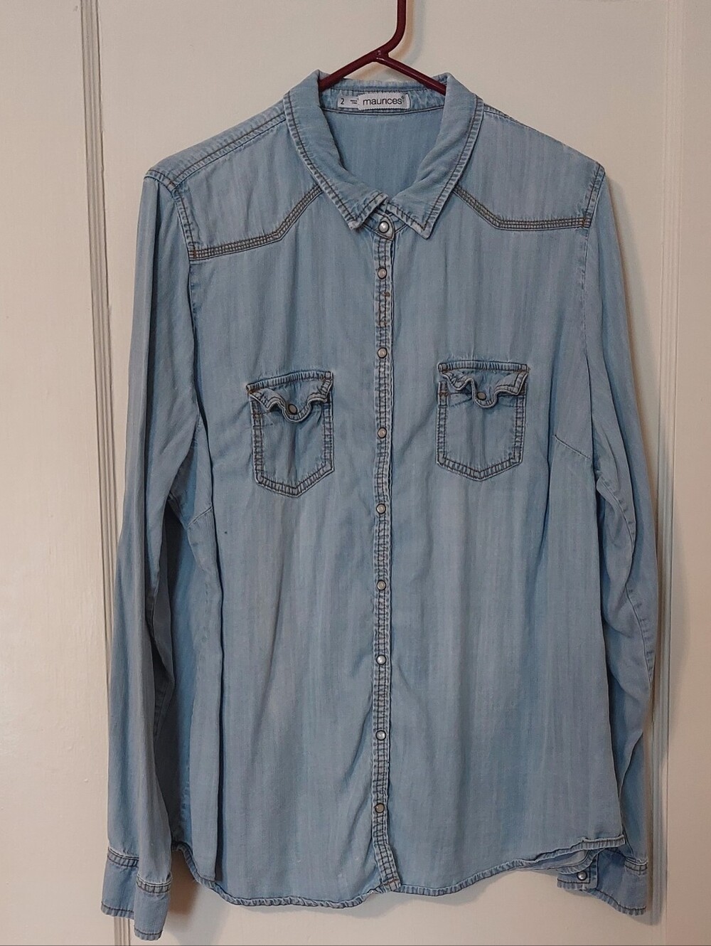 Maurices Tencel Snap On Buttons Shirt